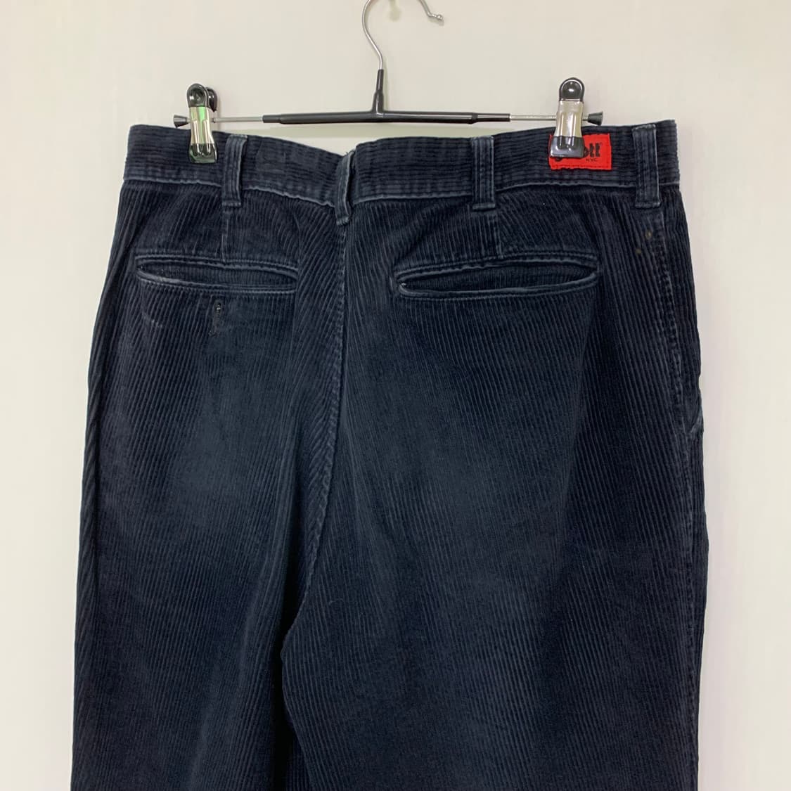 Schott 쇼트 다크 네이비 코듀로이 카펜터 팬츠 와이드 바지 33인치 상품이미지6