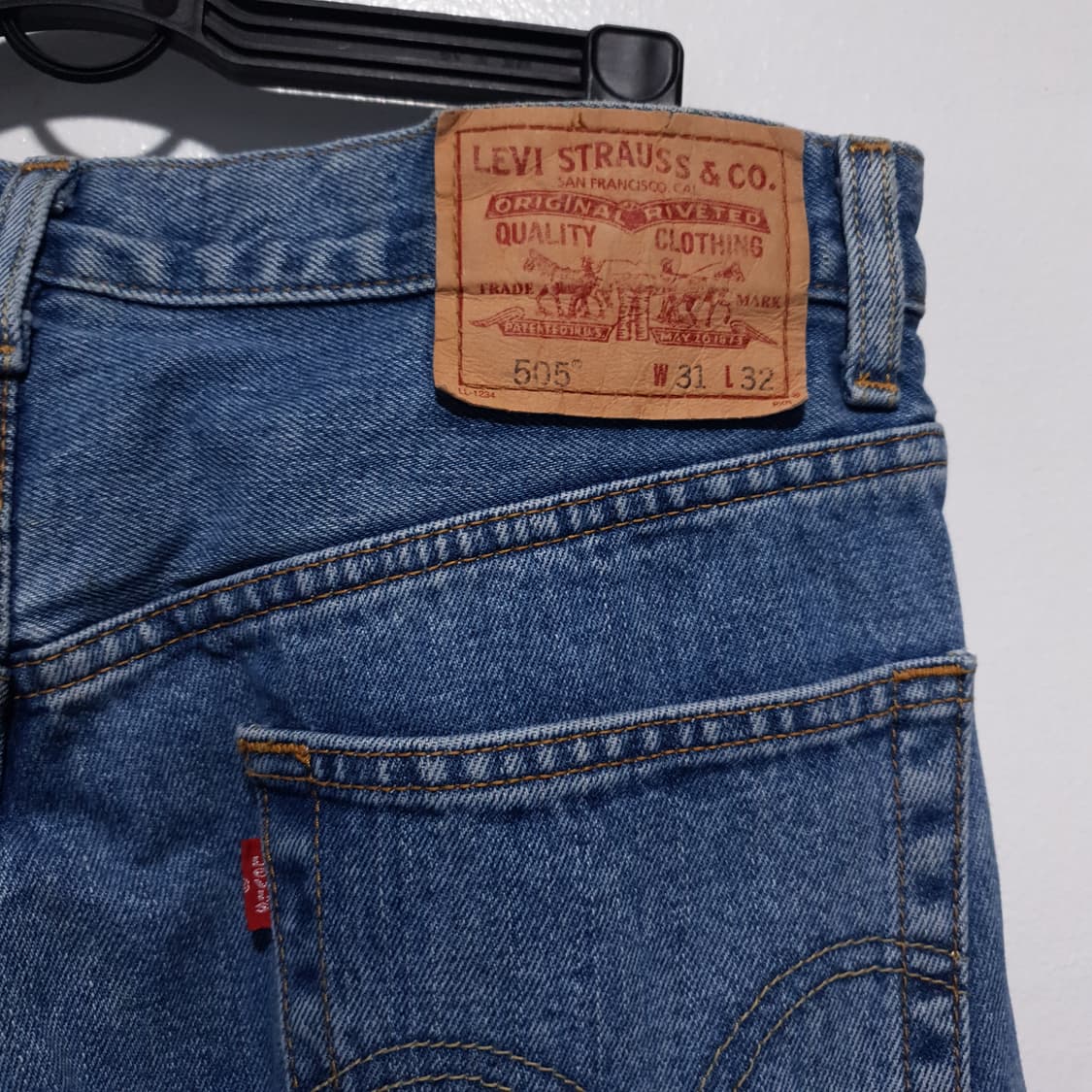 00s 리바이스 505 레귤러핏 중청 데님 팬츠 청바지 31-32 상품이미지8