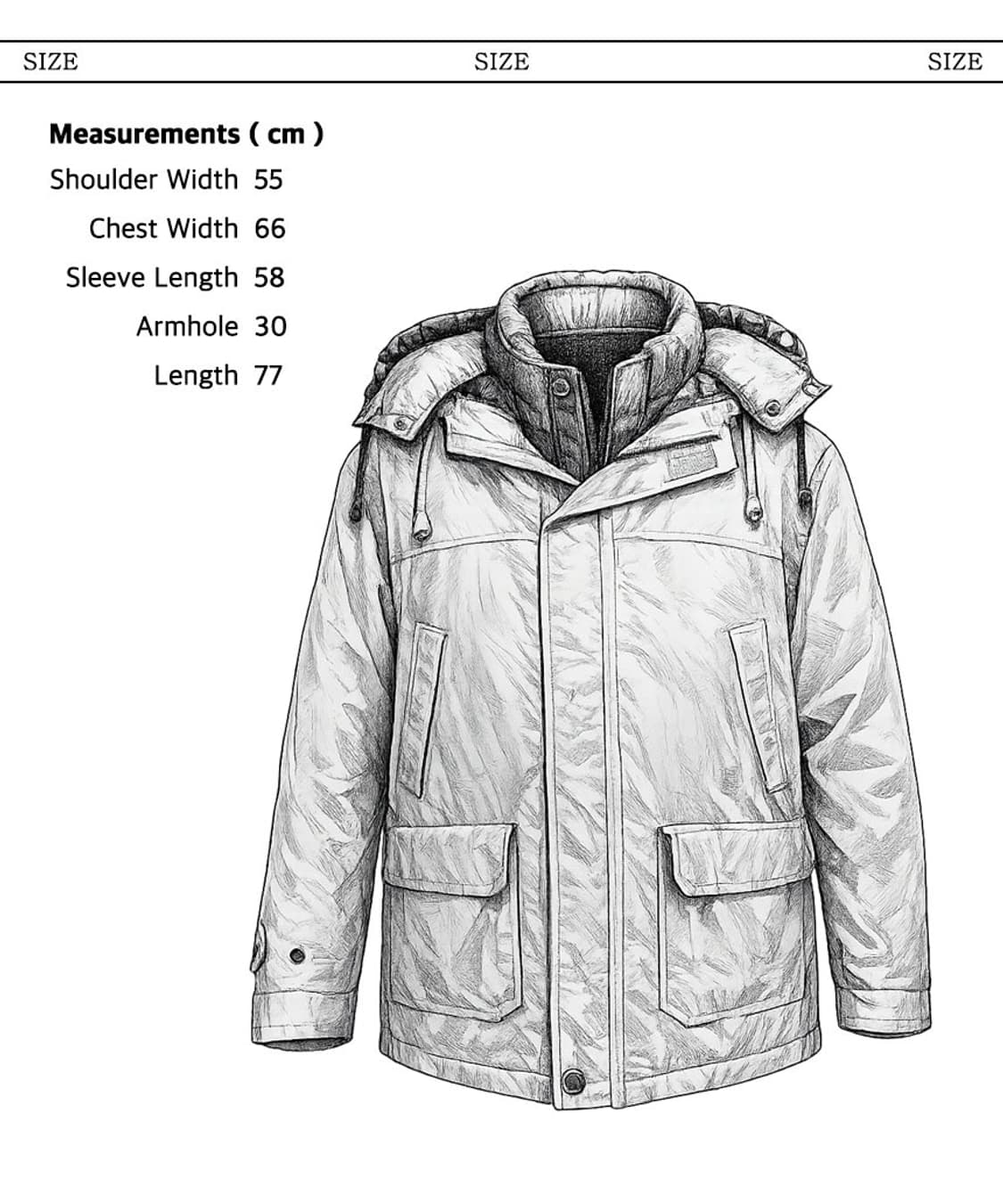 WOOD LANDER 후드 파카 3way 탈부착 자켓 상품이미지2