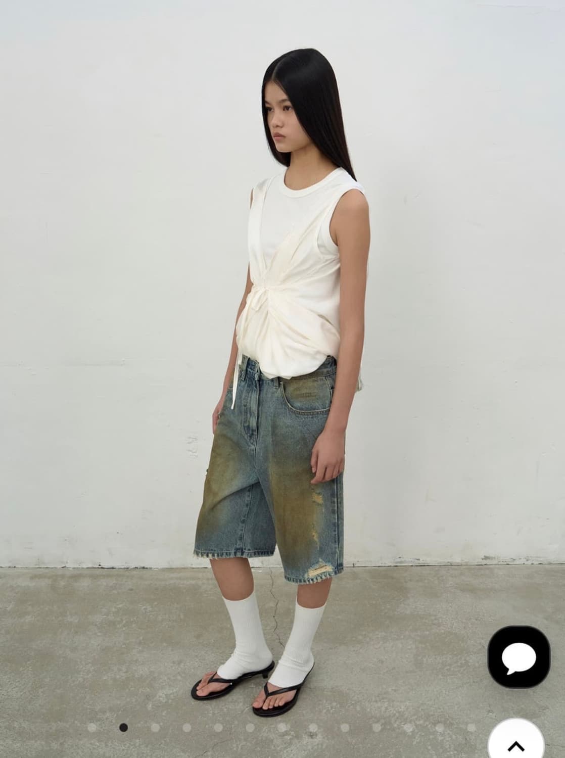 LCDC washed blue denim shorts  상품이미지2