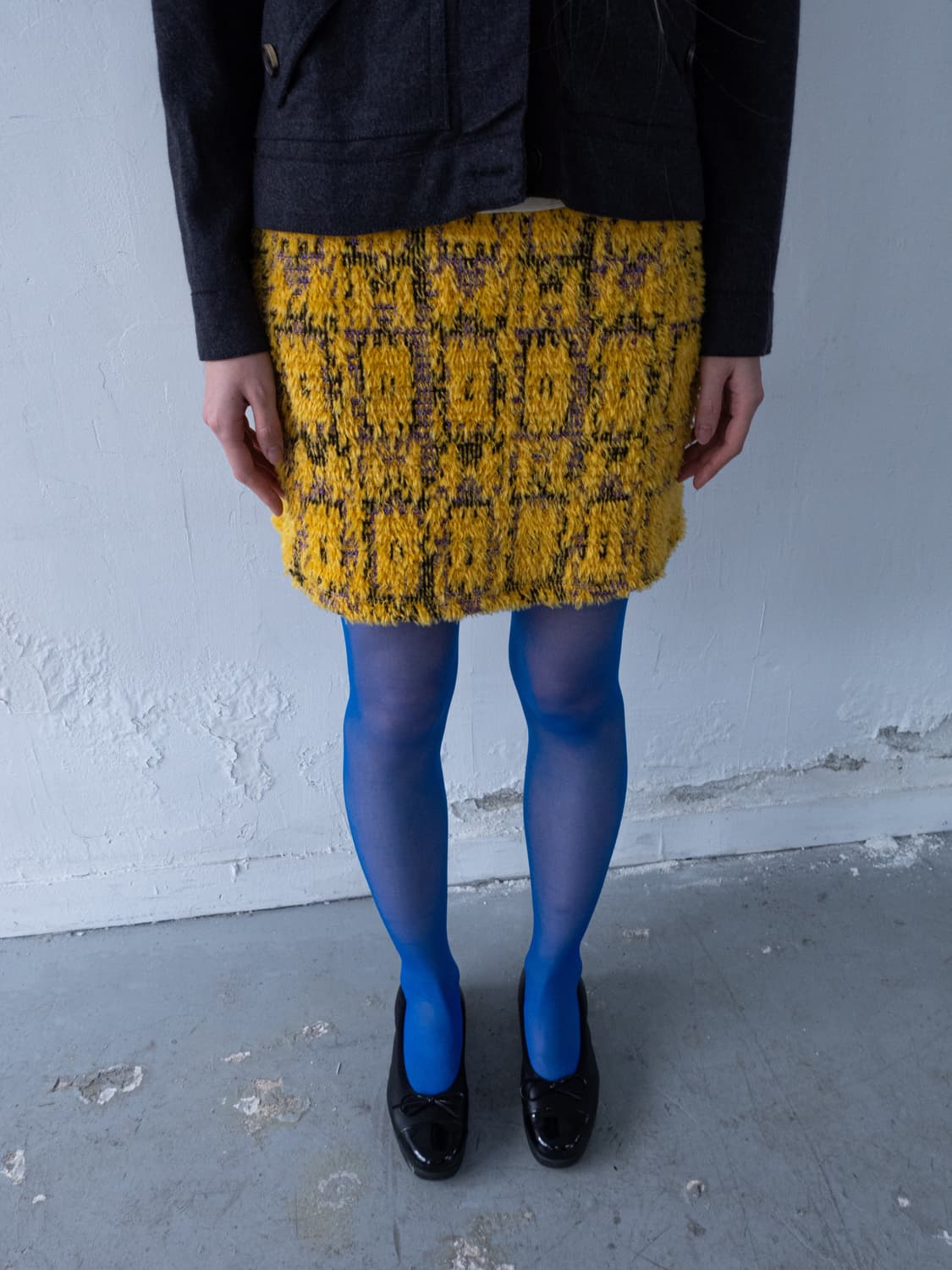 yellow vintage pattern mini skirt 상품이미지7