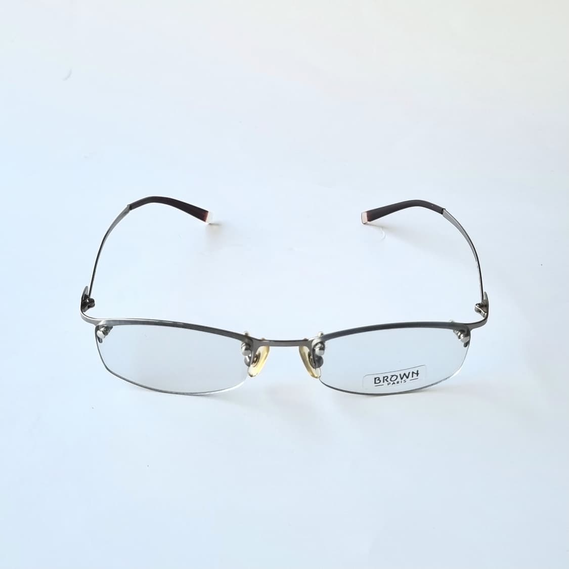 데드스탁 반전 디테일 지그재그 메탈 반무테 안경테  715 상품이미지2