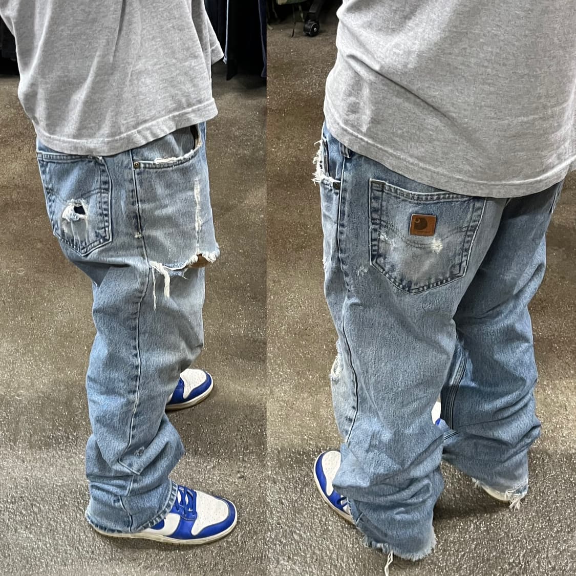 Carhartt 데미지 데님 팬츠 (36“) 상품이미지3