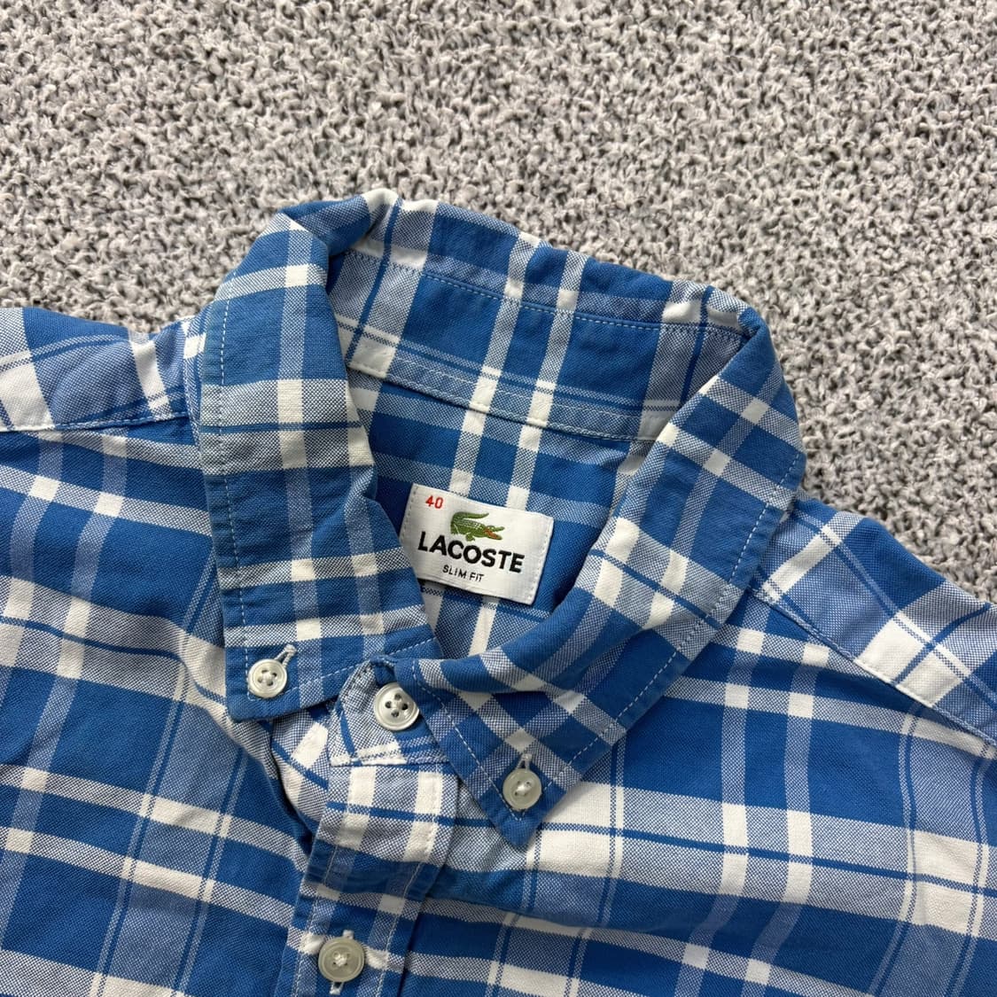 40 라코스테 남성 슬림핏 체크 셔츠 0324J 상품이미지2