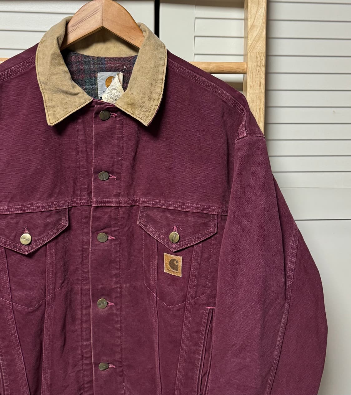 90s 칼하트 트러커 워크 자켓 디트로이트 JB0946 USA 상품이미지4