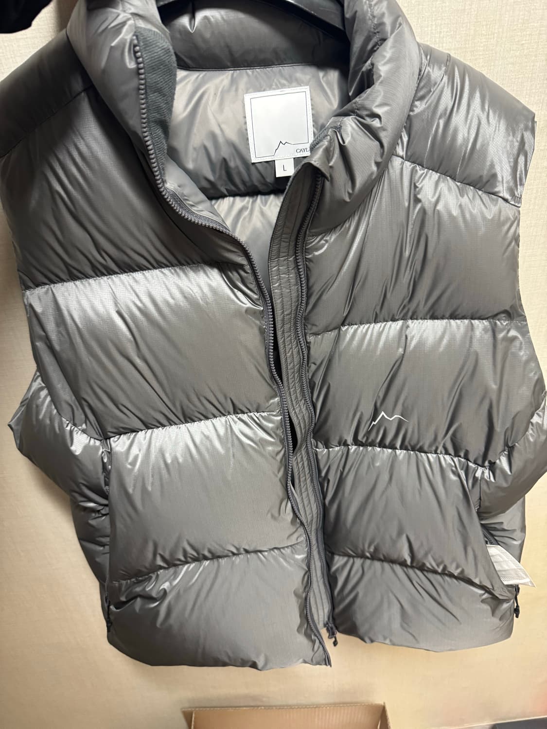 케일 패딩 베스트 회색 large 상품이미지4