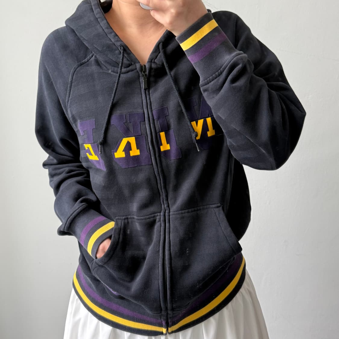 [M] 나이키 블랙 스트라이프 후드집업 상품이미지1