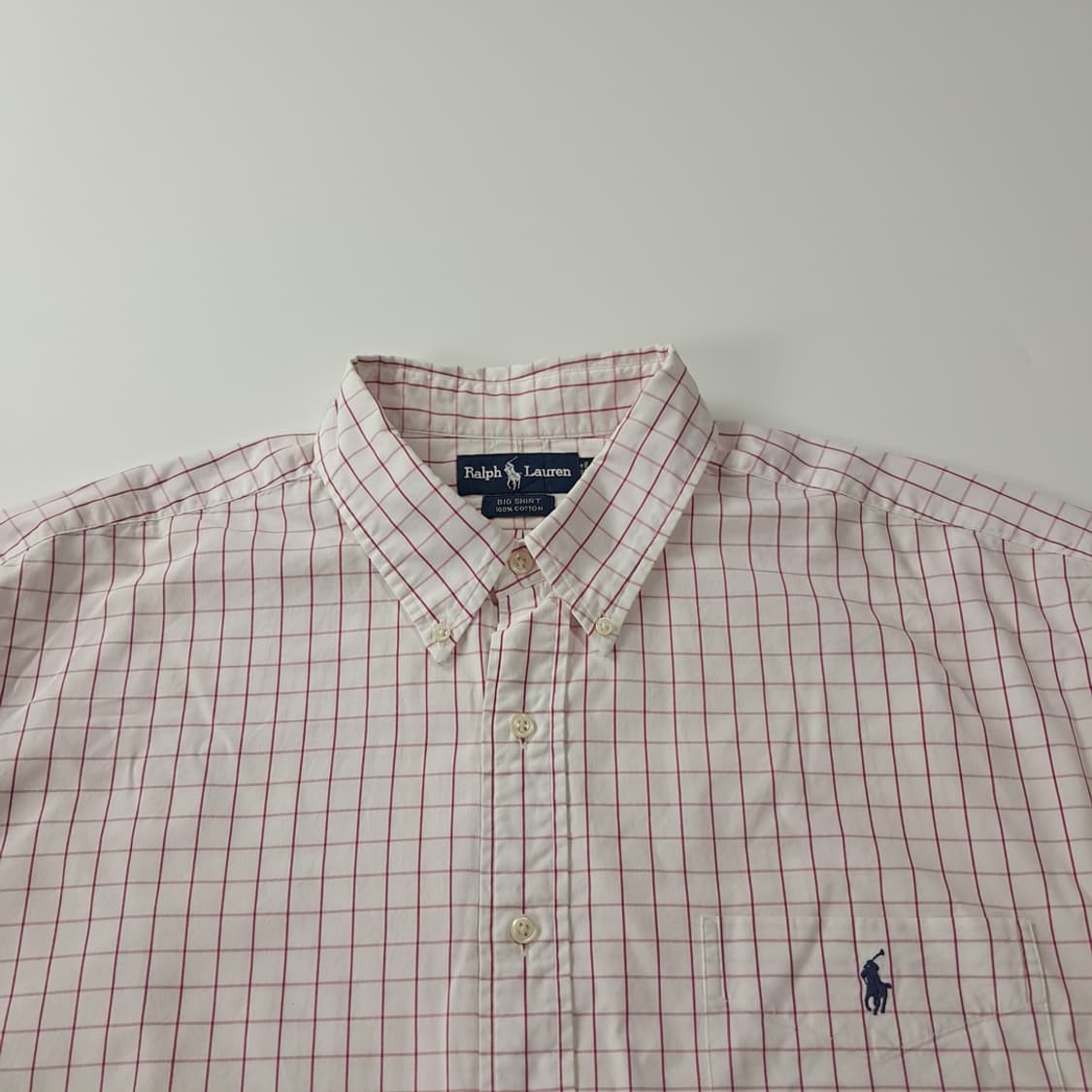 CK379 2XL 폴로 90s 빅셔츠 핑크퍼플 태터솔 반팔 셔츠 남방 상품이미지2