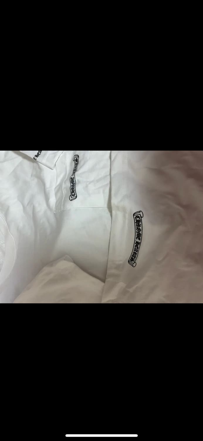 크롬하츠 스크롤 로고 티셔츠 화이트 xl 새상품 상품이미지4