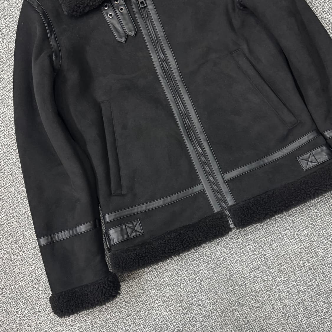 자라 무스탕 자켓 블랙 S 남녀공용 상품이미지3