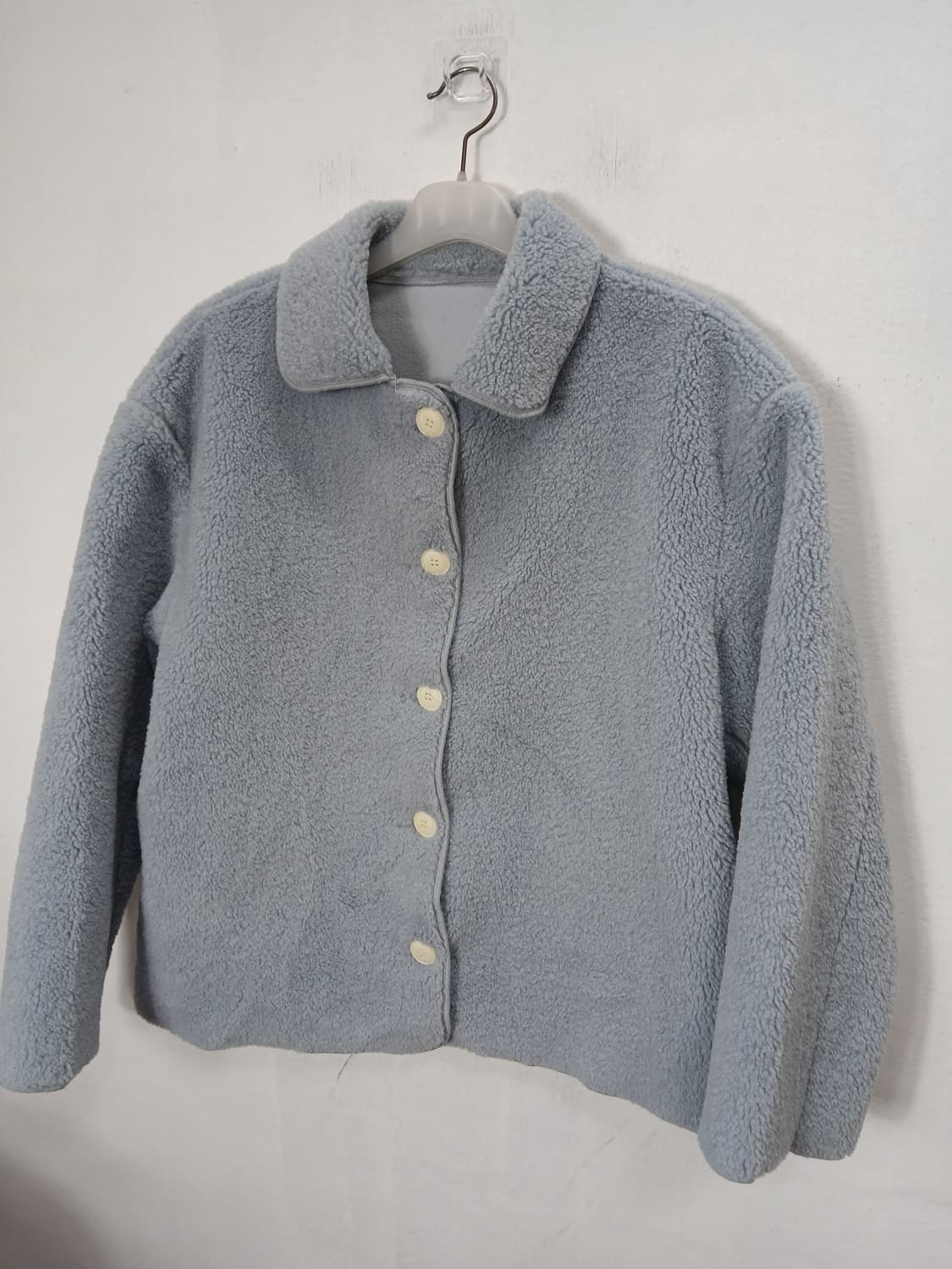 뽀글이 퍼자켓 하늘색 88 XL  새제품 상품이미지2