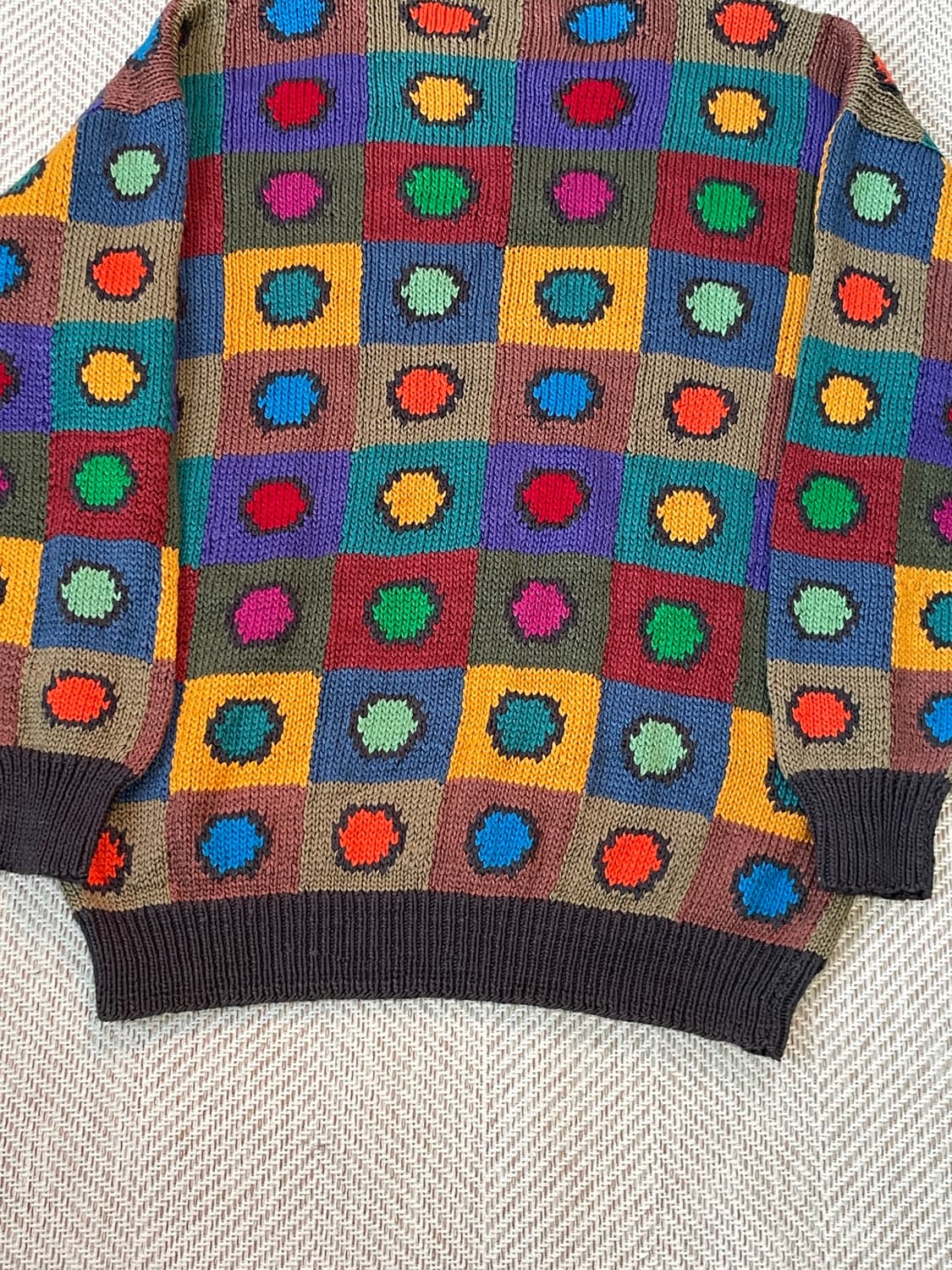 PAVO READ 핸드니팅 피마코튼 아트 패턴 니트  J03331 상품이미지6