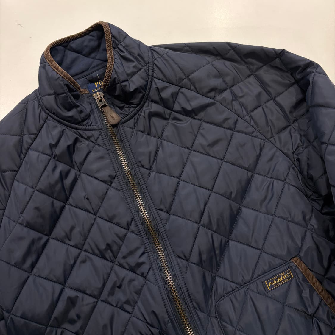 [XL] 폴로 랄프로렌 네이비 퀼팅 집업 자켓 D499 상품이미지3