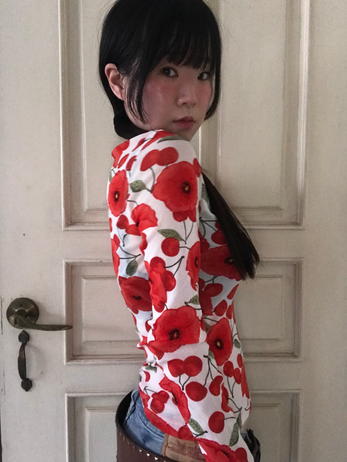 vintage flower mash top 상품이미지2