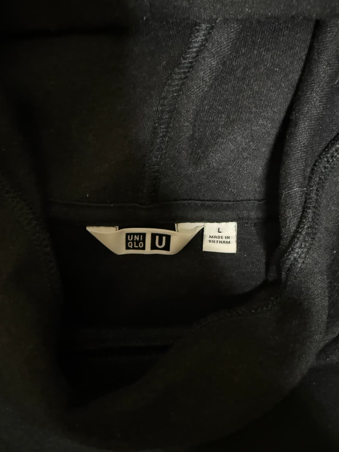 (L) 유니클로 U 브러시드 저지 풀 파카 다크그레이 상품이미지4