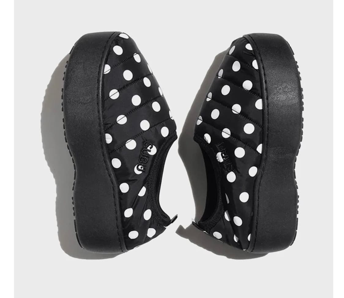 Subu 스부 도트 플랫폼 블랙 화이트 파우치 포함 풀 구성 00 사이즈 상품이미지1