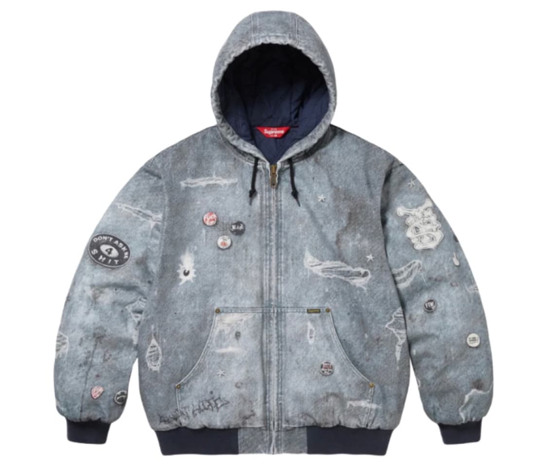 (S) 슈프림 HJR 트롱프뢰유 후드 워크자켓 블루 상품이미지1