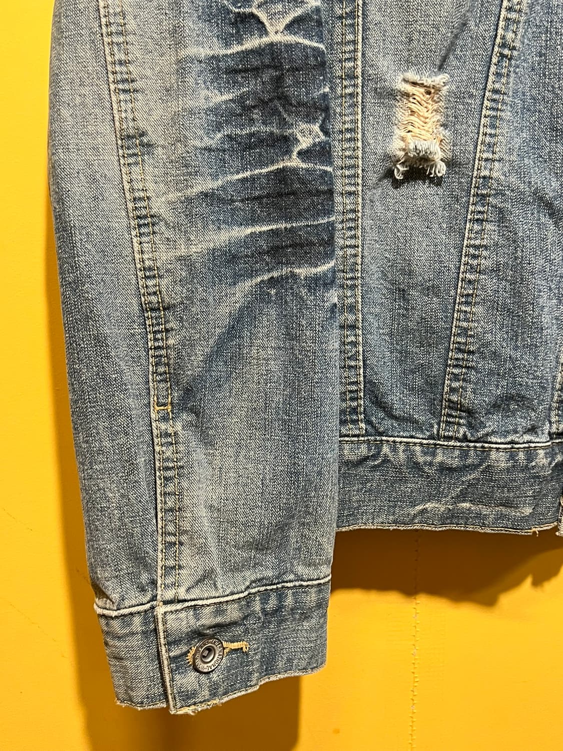 [L] 디스트로이드 일본 빈티지 데님 트러커 자켓 상품이미지4