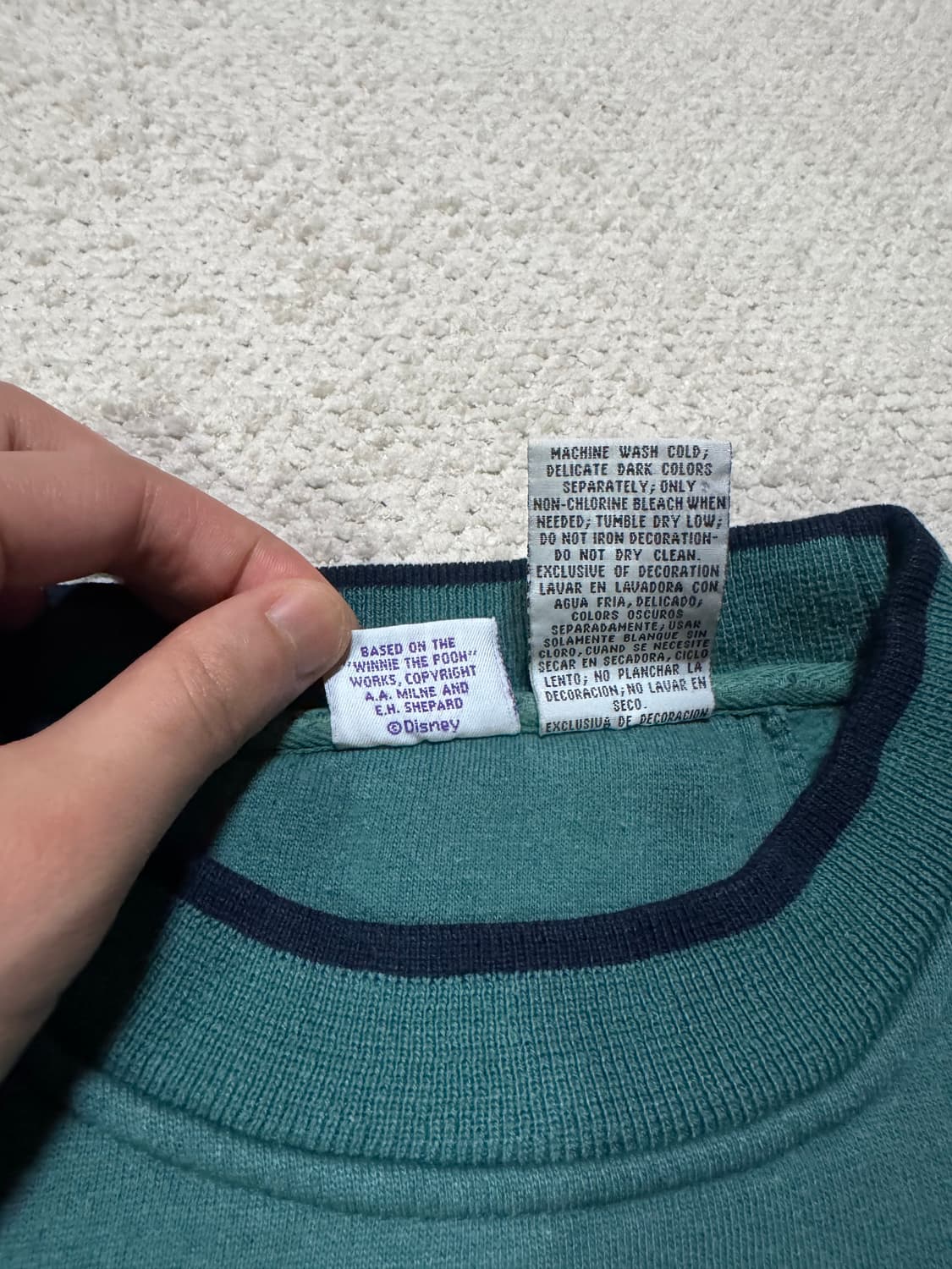 디즈니 푸우 타이거 자수 스웻셔츠 L 상품이미지7