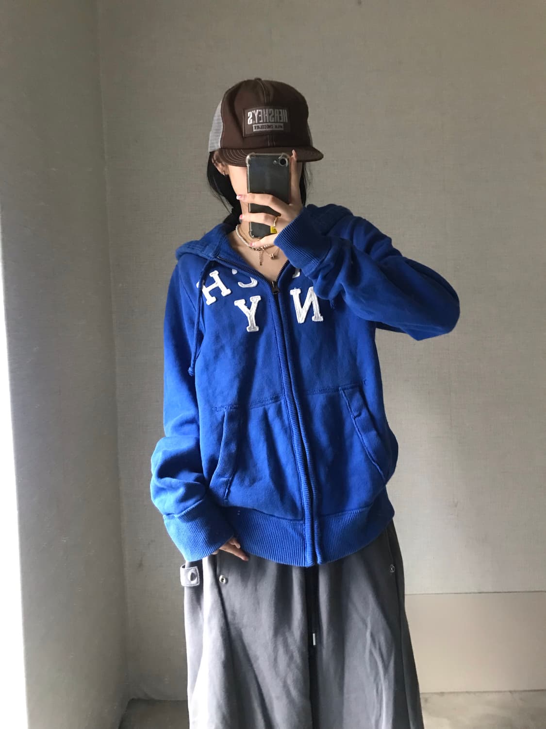 아베크롬비 블루 오버핏 후드집업 상품이미지1