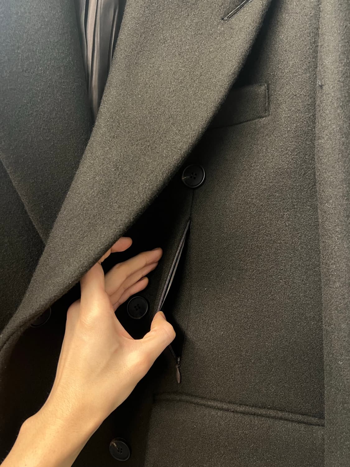 STU 다트 포켓 더블 코트 브라운 S사이즈 새상품 상품이미지5