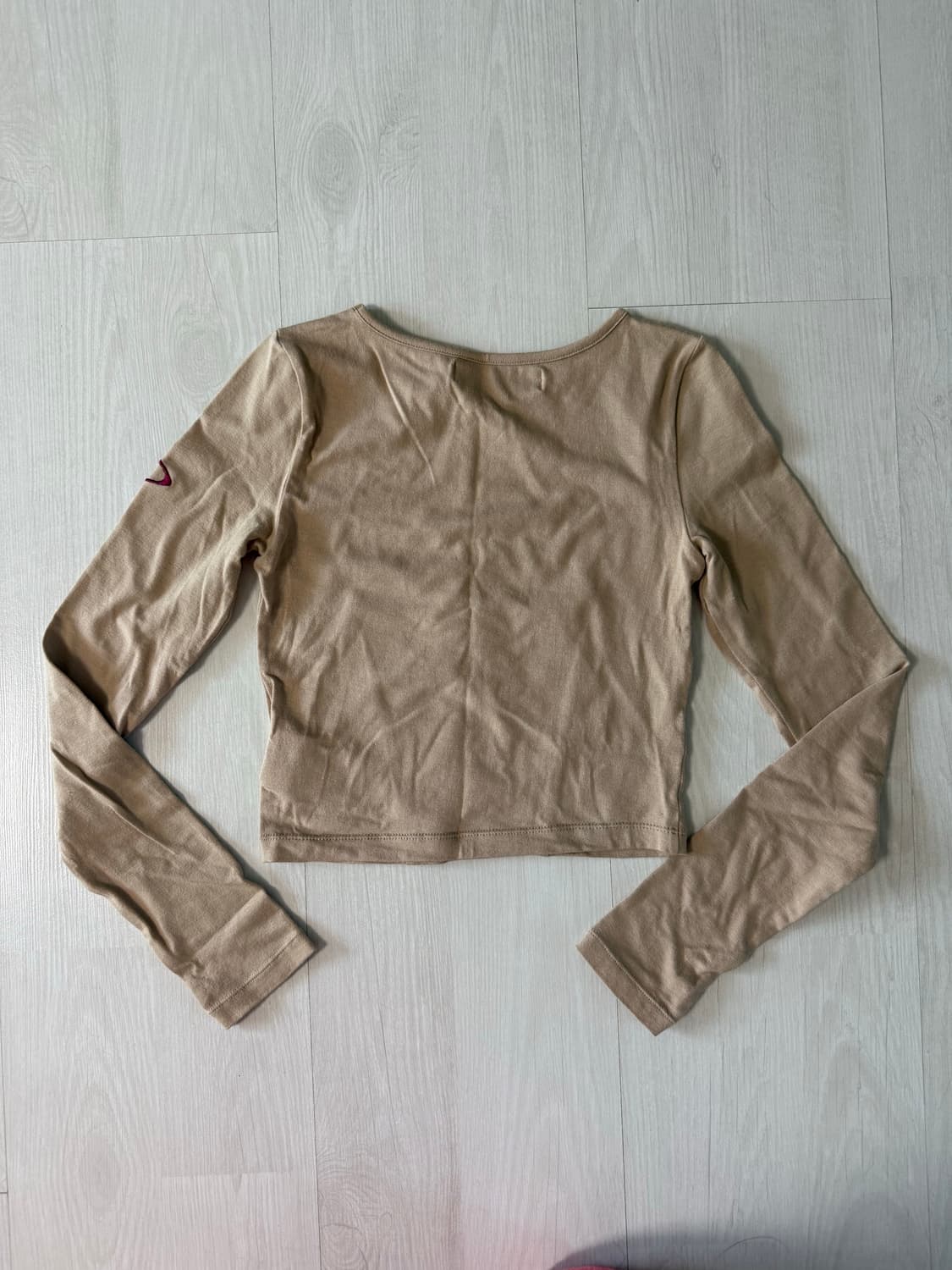 미스치프 베이지 크롭티 상품이미지2