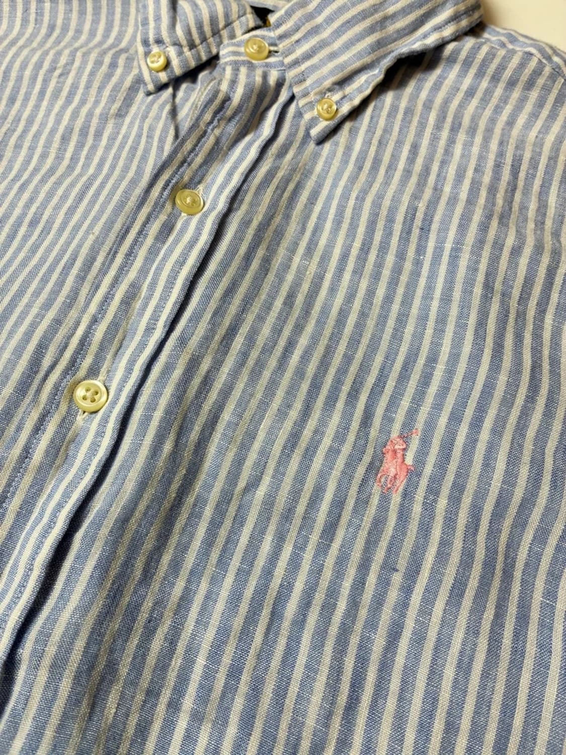 폴로 랄프로렌 큐알 신형 클래식핏 100% 린넨 셔츠 PN8979 상품이미지3