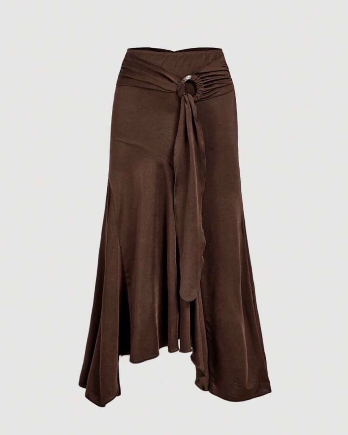SHEIN MOD 하이웨스트 프릴 비대칭 헴 스커트 상품이미지1