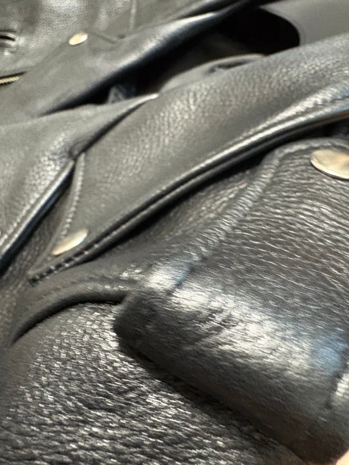 imvely 리얼 카우 바이커 레더자켓 55사이즈 상품이미지7