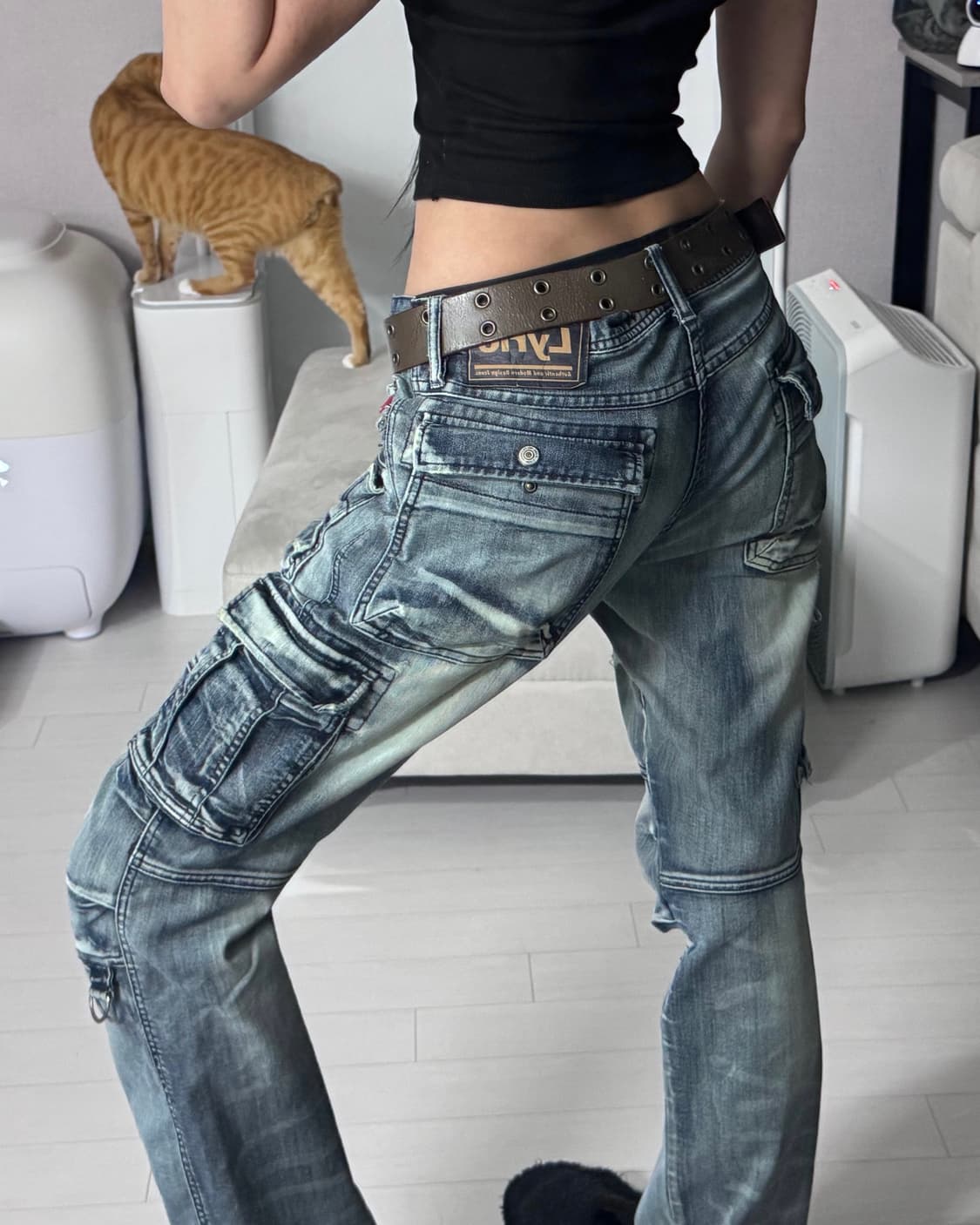 ༒ Pocket detail wide denim 상품이미지3