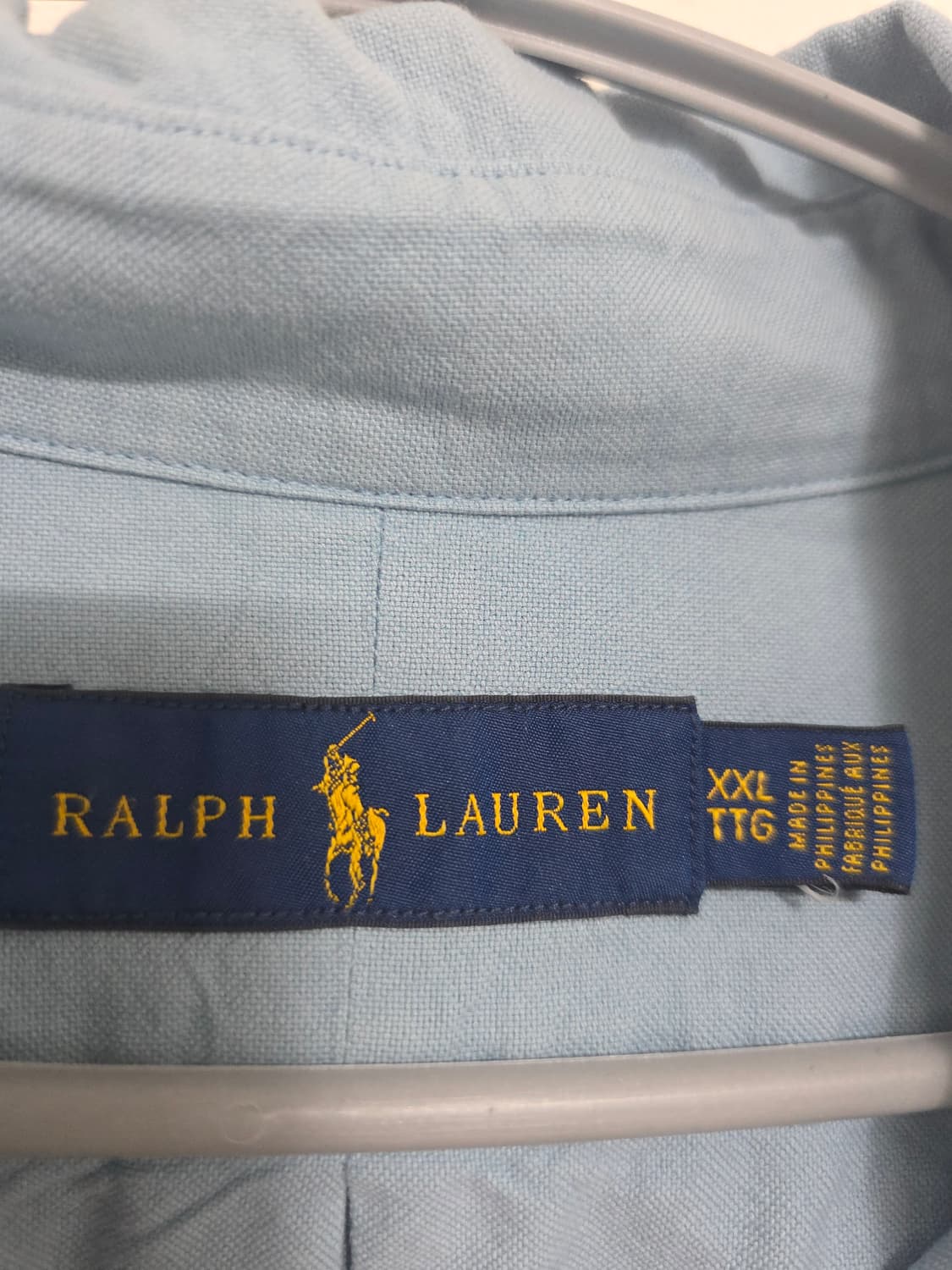 폴로 랄프로렌 연하늘 셔츠 XXL 오버핏 상품이미지2