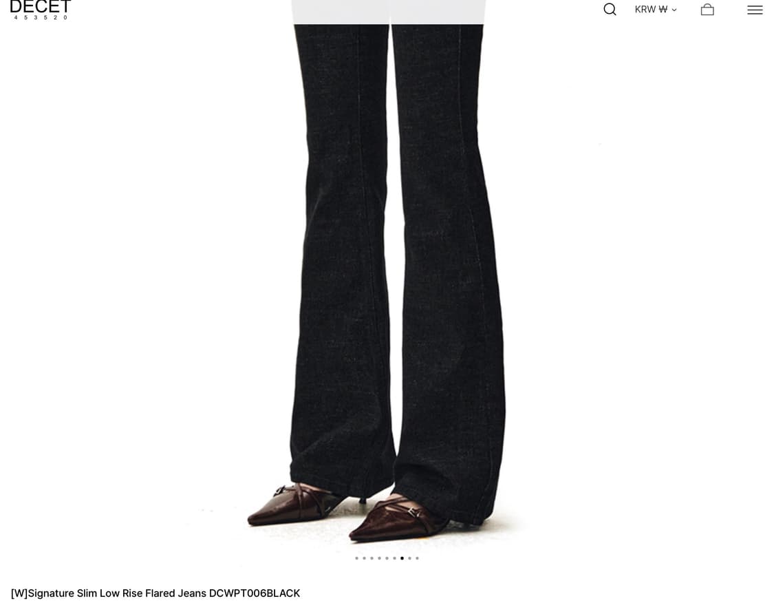 (새상품)  Slim Low Rise Flared Jeans DCW 상품이미지1