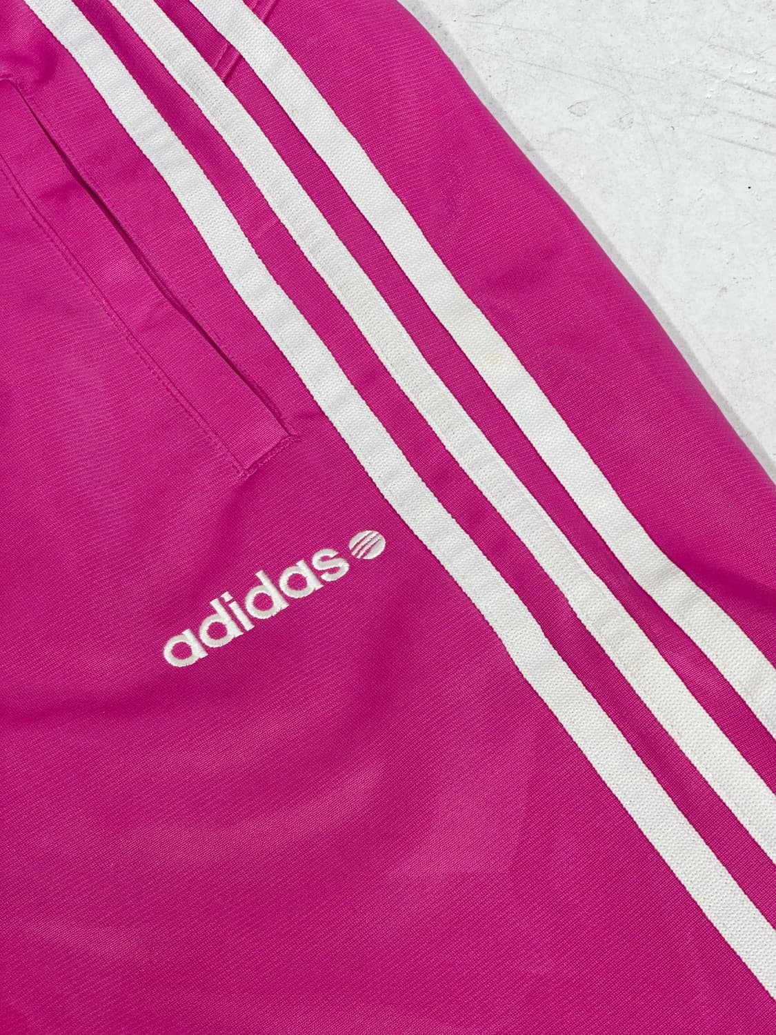 아디다스 핑크 와이드 화이트 삼선 트레이닝 팬츠 추리닝 바지 S  상품이미지6