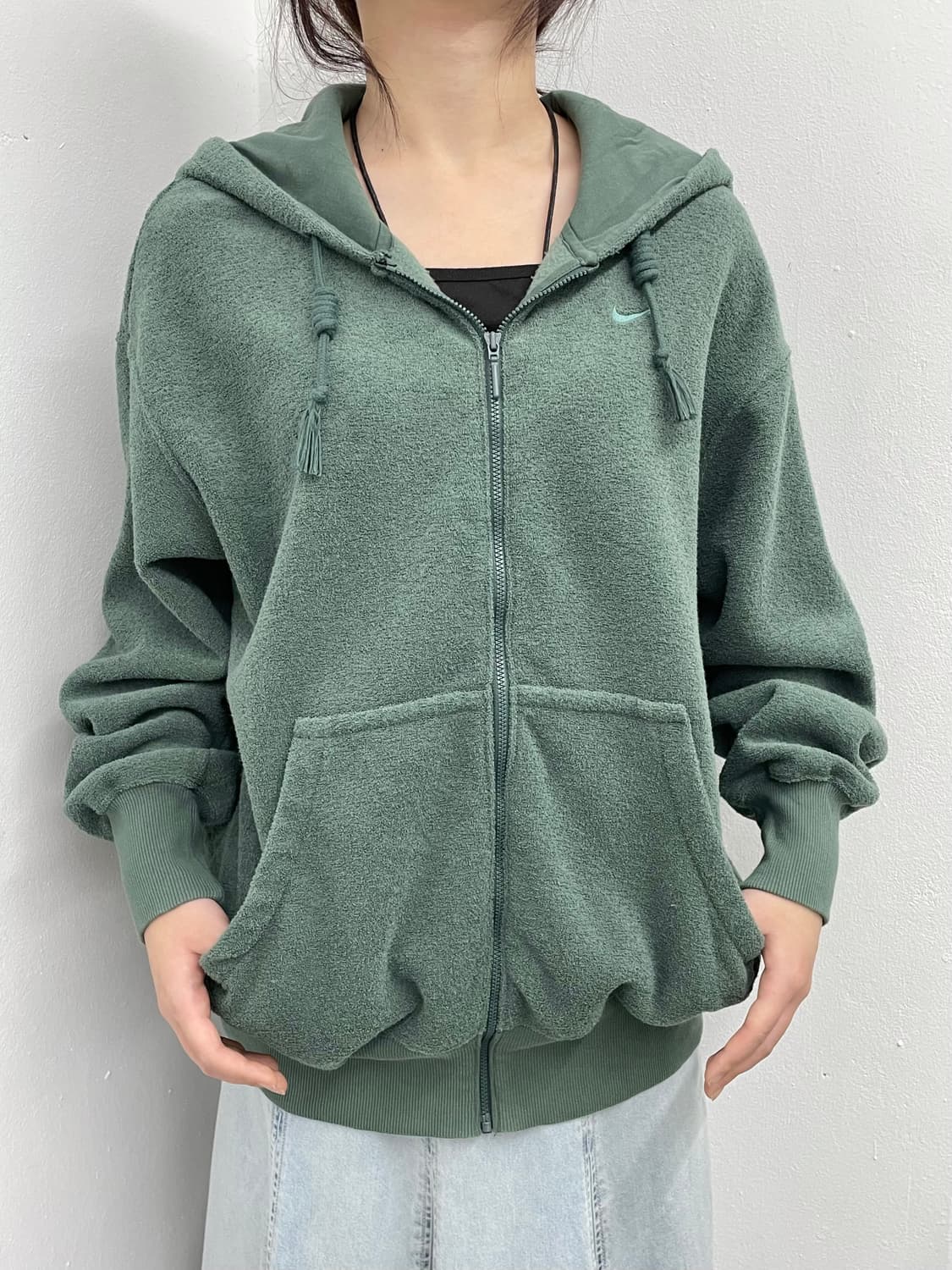 나이키 애쉬그린 테리 후드집업 상품이미지1