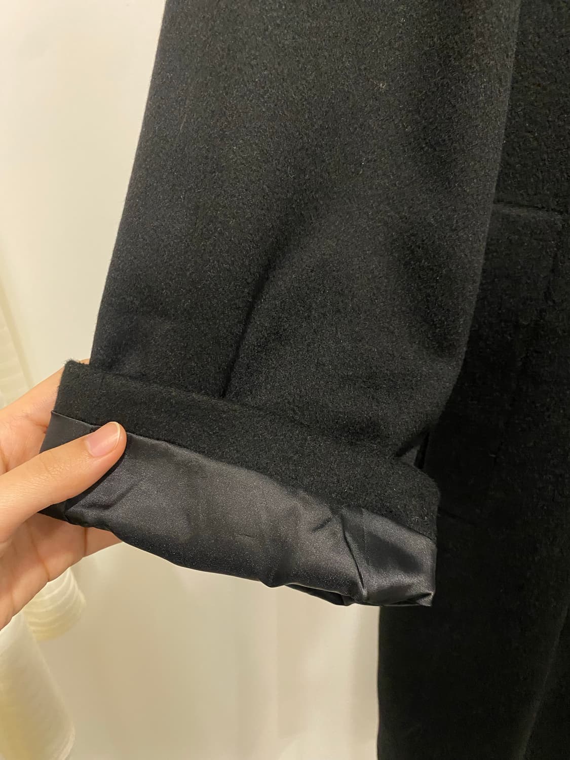 롱 캐시미어 100 블랙코트 상품이미지2