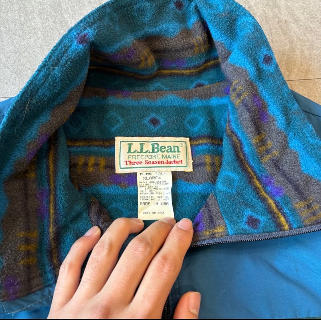 [XL] LL Bean 쓰리시즌 웜업 자켓 블루 상품이미지5