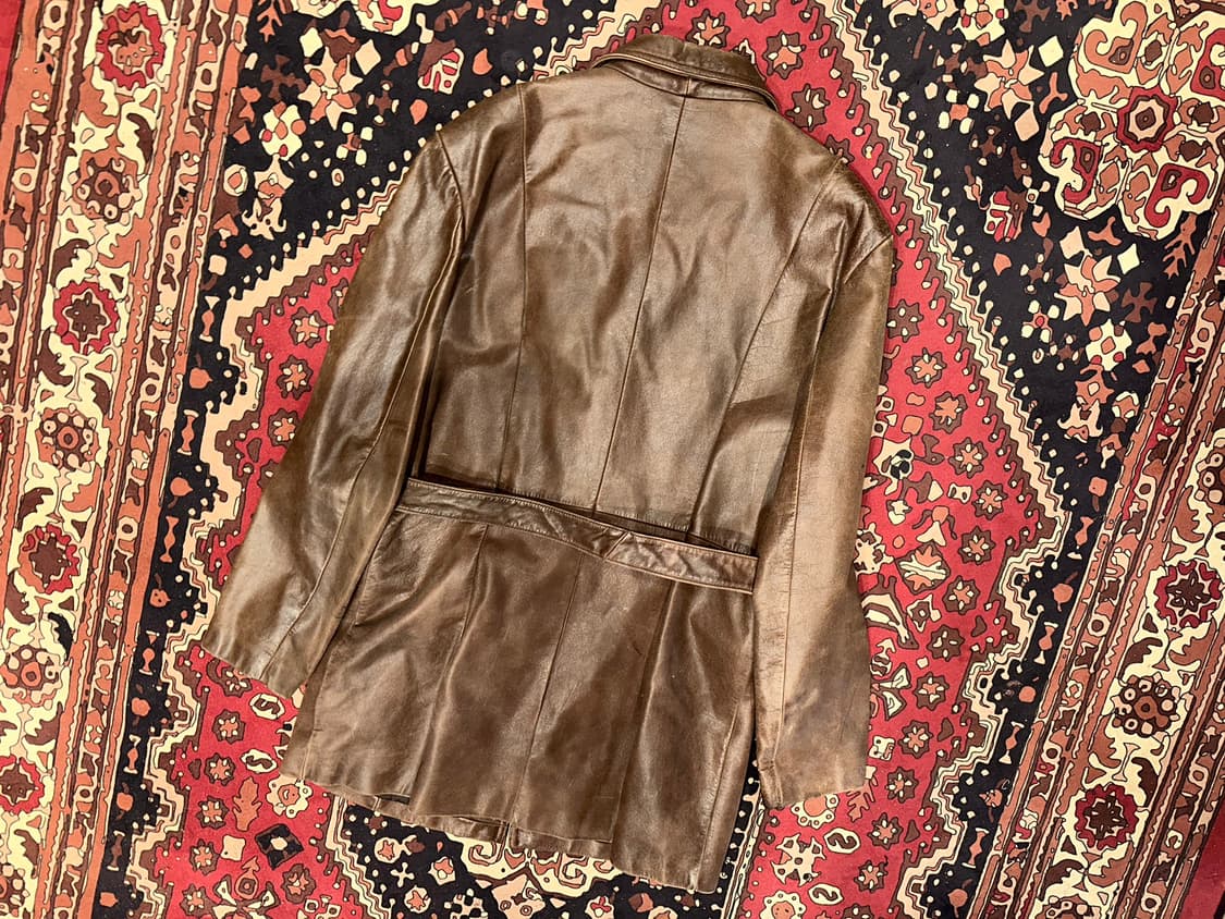 ( M-L ) 가죽코트 가죽카코트 워크웨어 아메카지 가죽자켓 상품이미지4