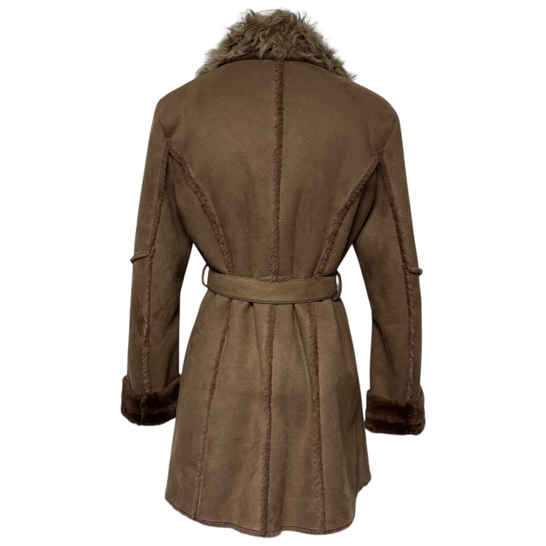 3731 브라운 양털 스웨이드 무스탕 코트 상품이미지5