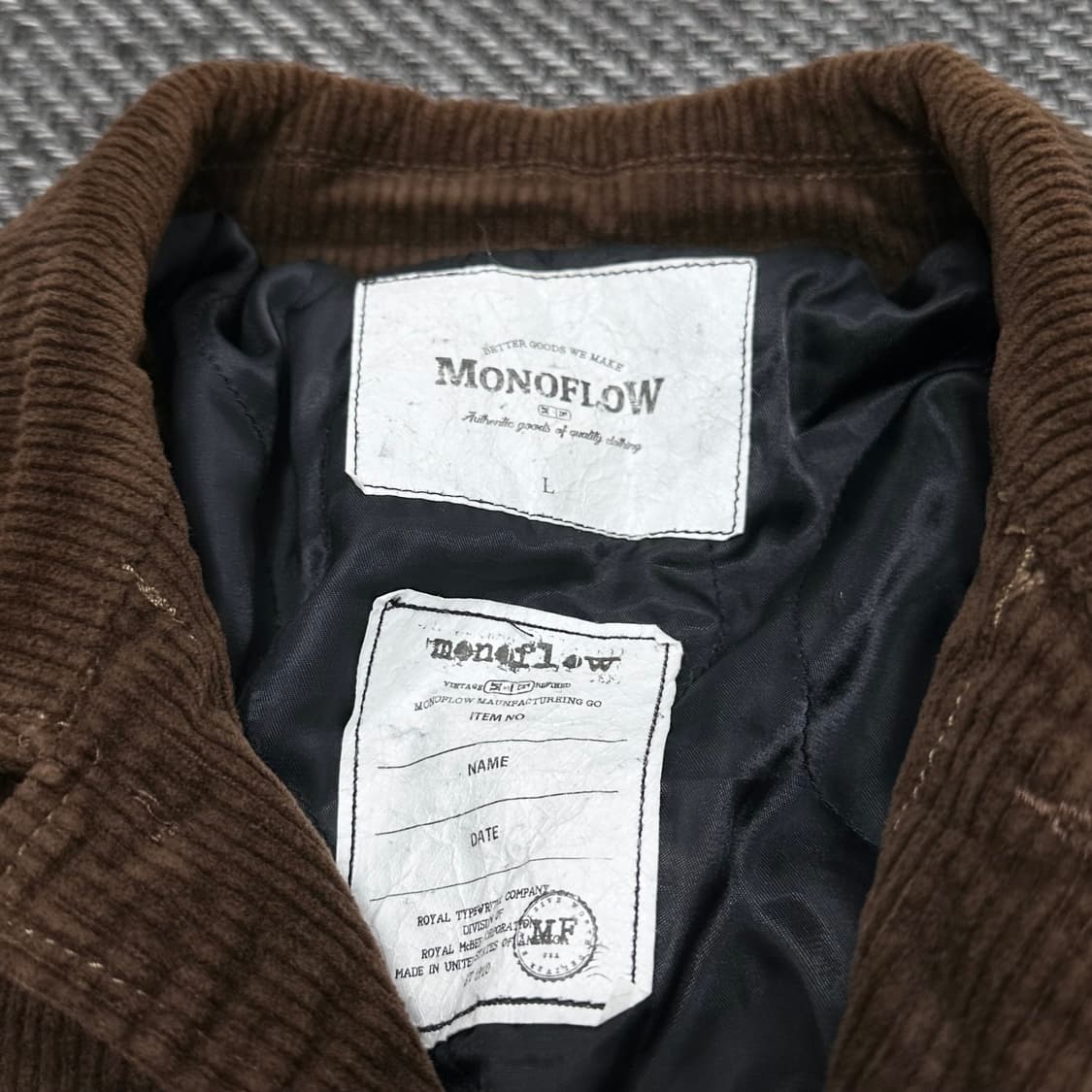 모노플로우 포켓 코듀로이 자켓 상품이미지7