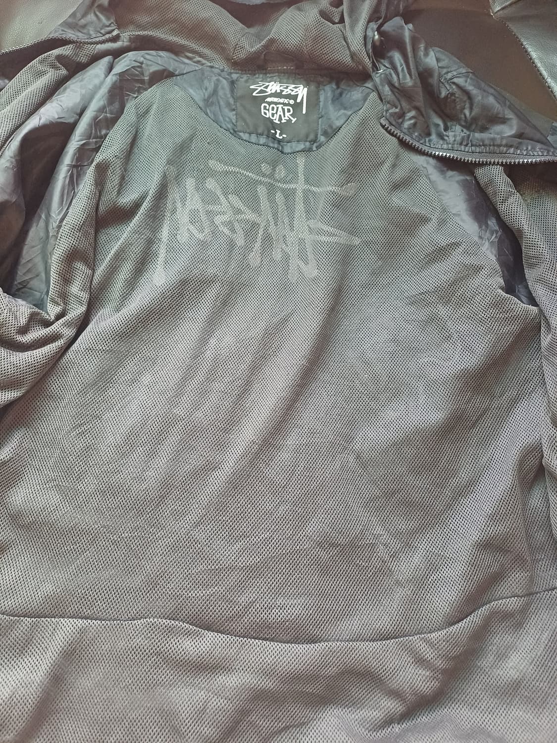 90s 스투시 바람막이 블랙 L 정품 상품이미지3