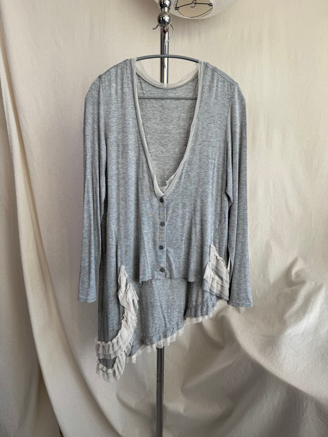 매쉬 레이스 롱 가디건 상품이미지3