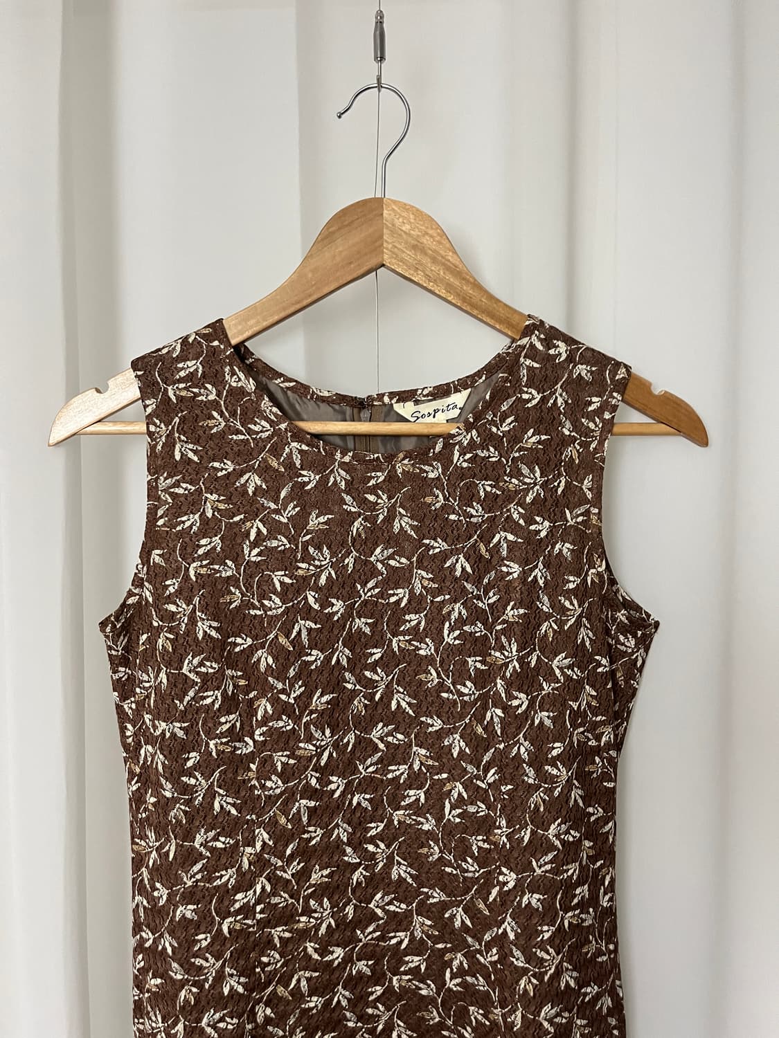 Vintage brown long one-piece 상품이미지6