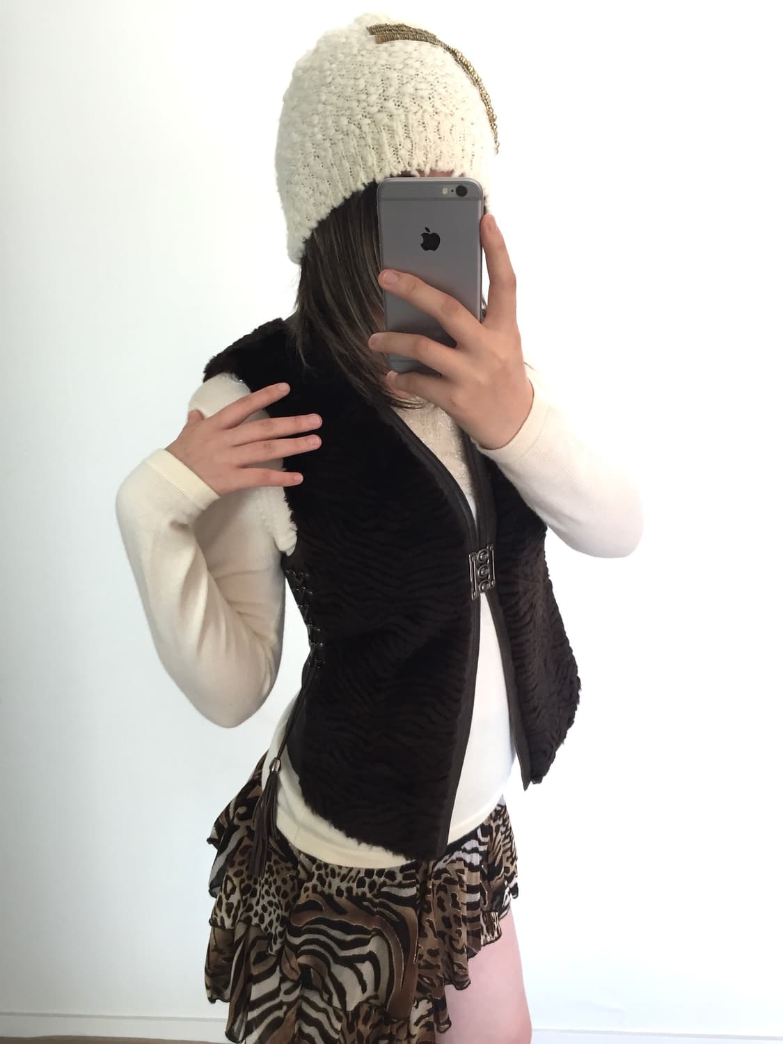 Antique fur vest 상품이미지5