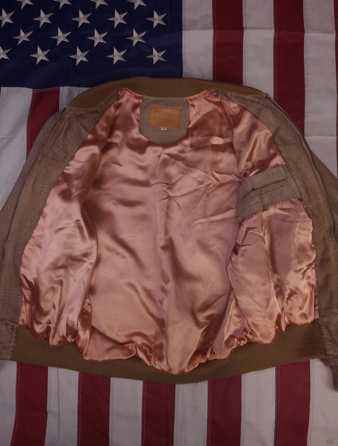 90's 크로커다일  빈티지 리얼레더 봄버자켓 상품이미지8