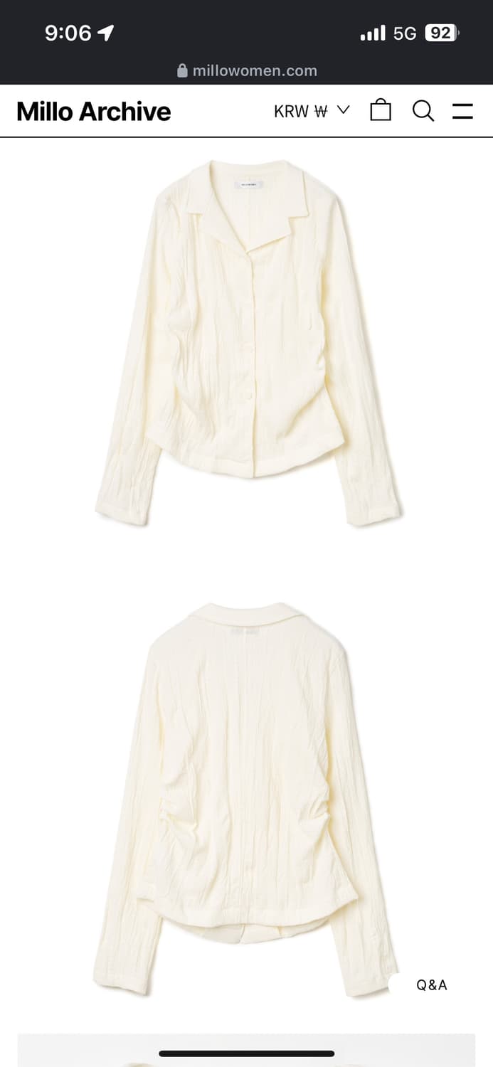 링클 져지 셔츠 상품이미지2