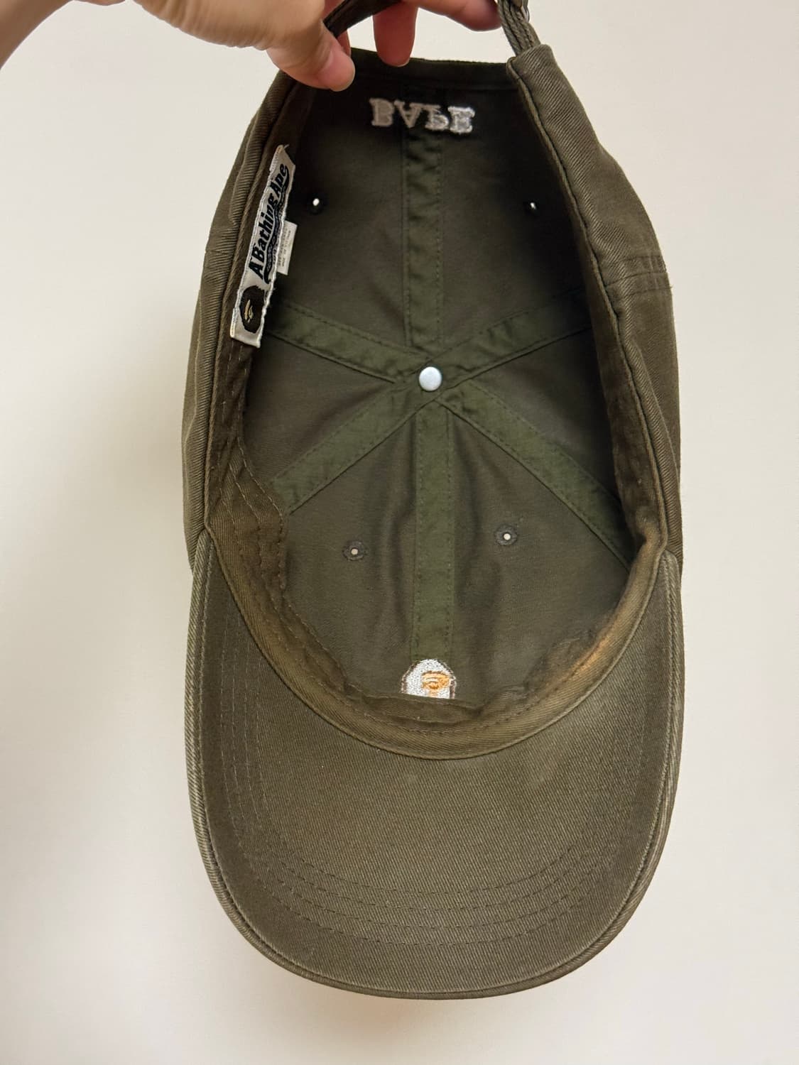 하자많음)bape 베이프 볼캡 카키 상품이미지3