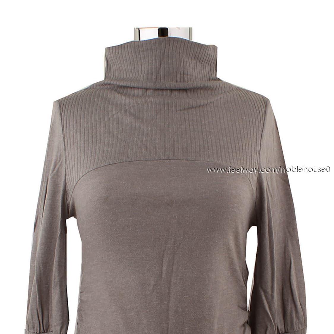 O.S.T 그레이 골지 셔링 앙고라 니트T 상품이미지6