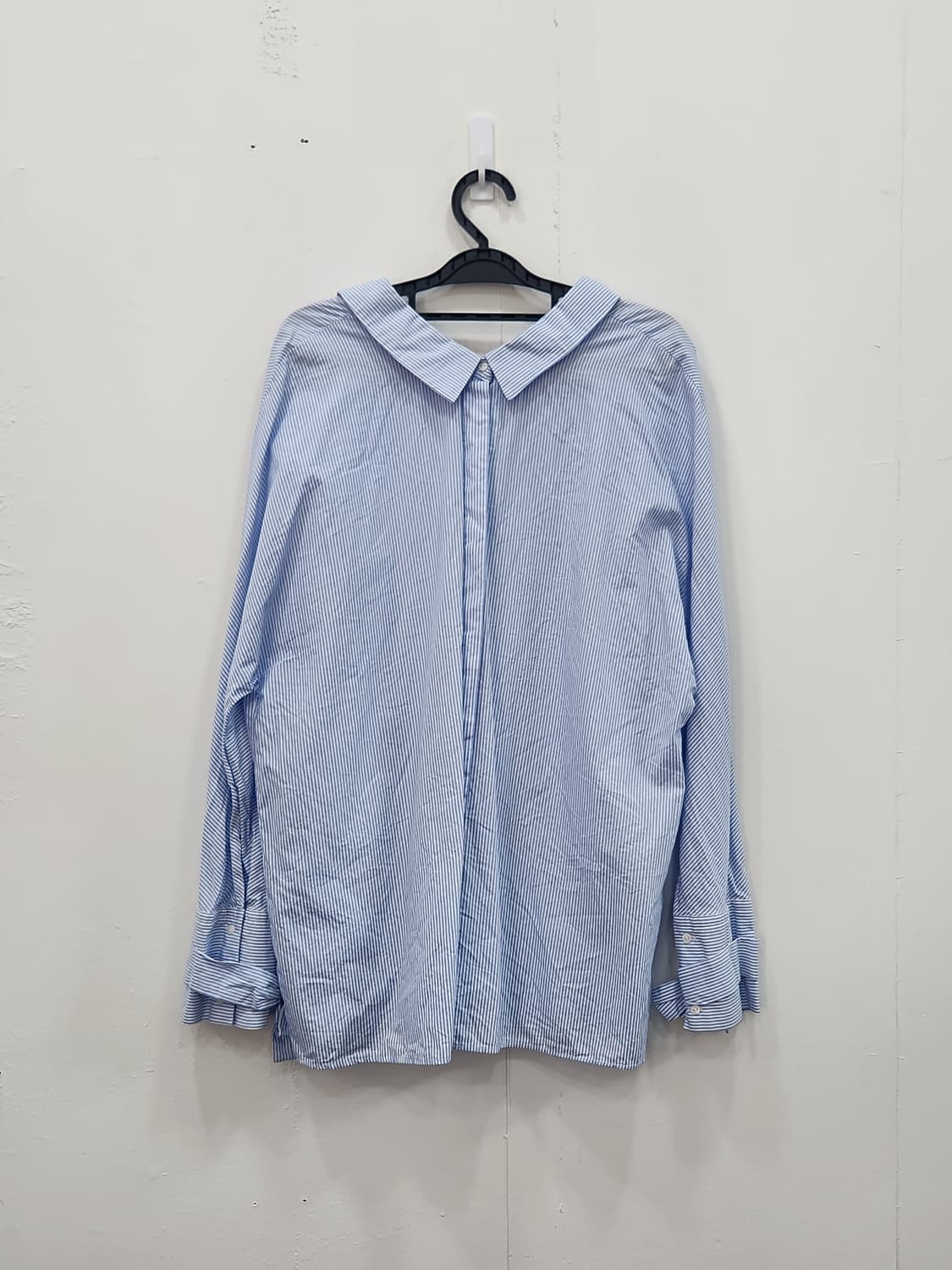 [S] 자라 ZARA 스트라이프 리본 블라우스 오버핏 상품이미지2