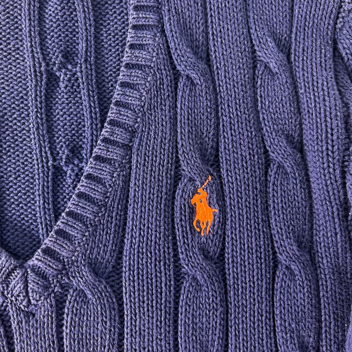 W 95 폴로랄프로렌 꽈배기 브이넥 니트 상품이미지3