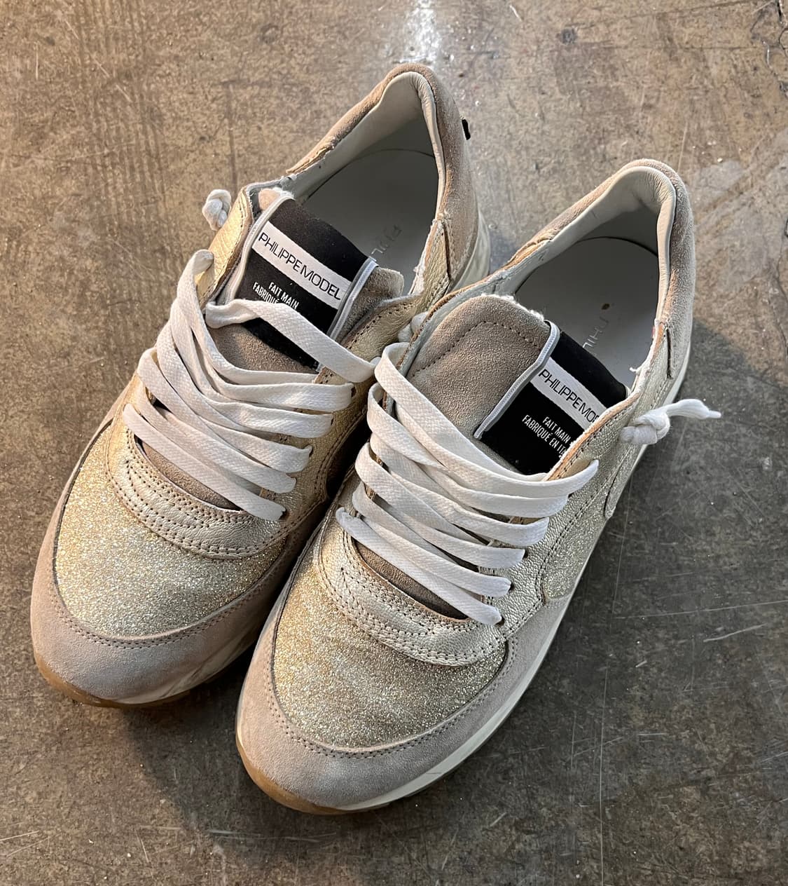 필립모델 여성 스니커즈 골드 37 상품이미지1